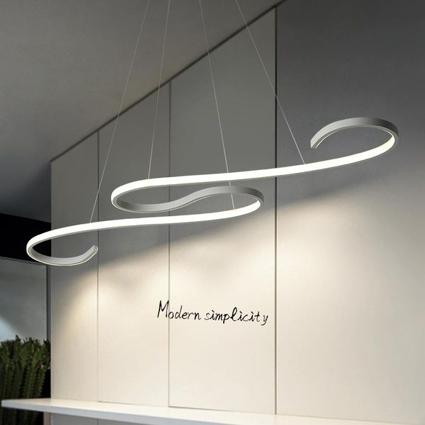 

black/white finished modern led pendant lights for dining room kitchen room bar acrylic pendant lamp fixtures