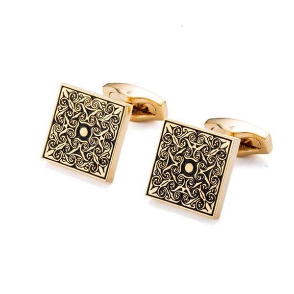 

high-end pattern cufflinks men's shirt gold sleeve nails, Silver