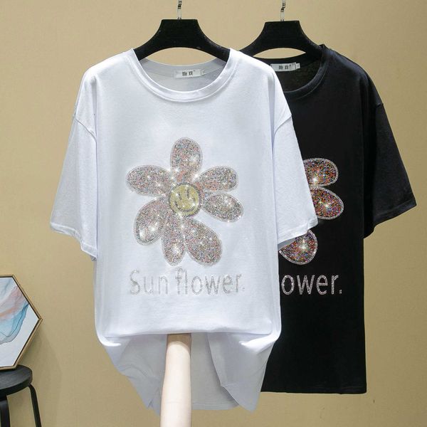

white t shirt women clothes casual summer fashion female t-shirt short sleeve black woman tshirt white 210604