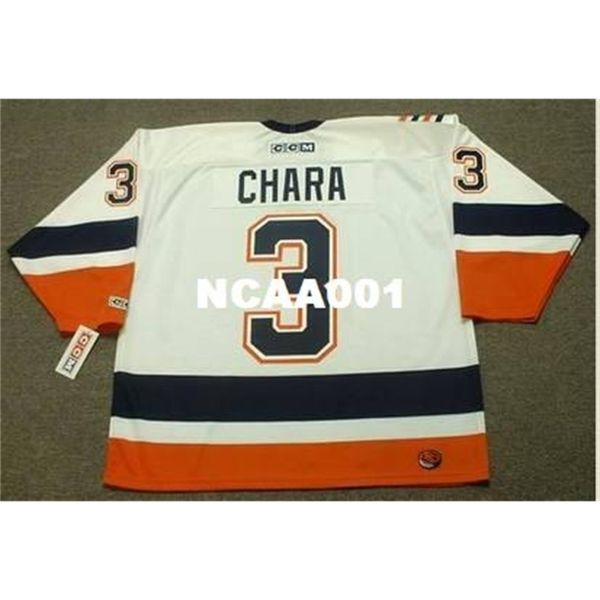 

001 #3 zdeno chara new york islanders 1999 ccm retro home away home hockey jersey or custom any name or number retro jersey, Black