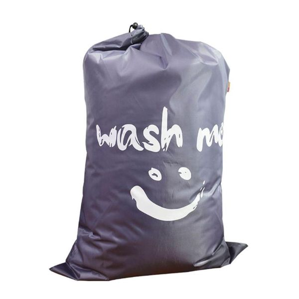 

portable basket nylon cleaning storage dirty clothes laundry bag pouch home drawstring bath foldable large capacity dorms hamper
