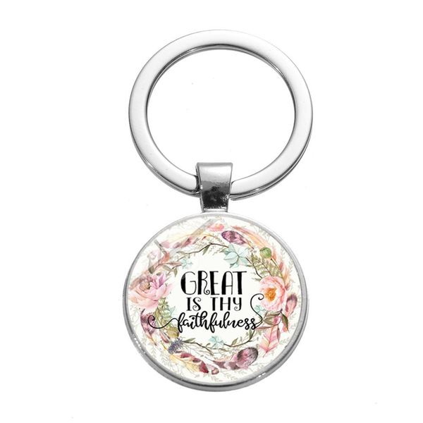 

"just as i am" bible quote art keychain bible verse christian faith inspirational glass key ring bag car charms trinkets, Silver
