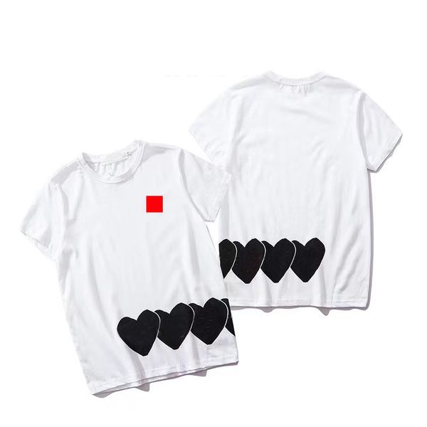 

designer of luxury t-shirt brand heart&shaped t shirt casual clothing short sleeve spring summer tide men and women with the same, White;black