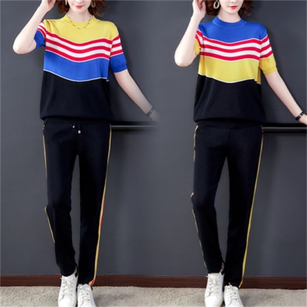 

casual trousers piece of kit for women knitted or crocheted sweater suit femme pantalon pieces vvau, White