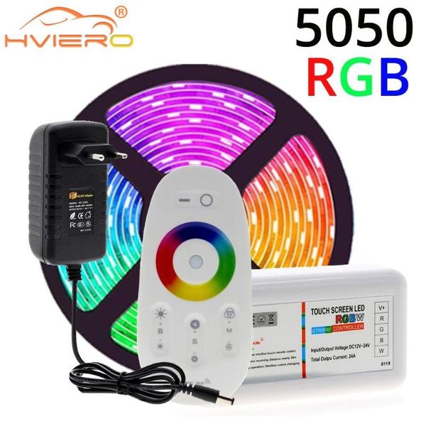 

led strip rgb / rgbw / rgbww 5m 300leds rgb color changeable flexible led light + remote controller + 12v 3a power adapter