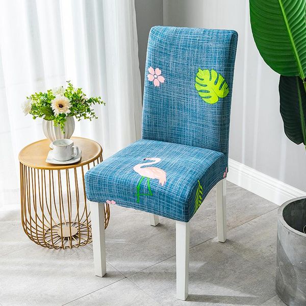 

cartoon animal / leaves printed chair covers elastic dining room polyester stretch seat cover geometric decorative cushion cover