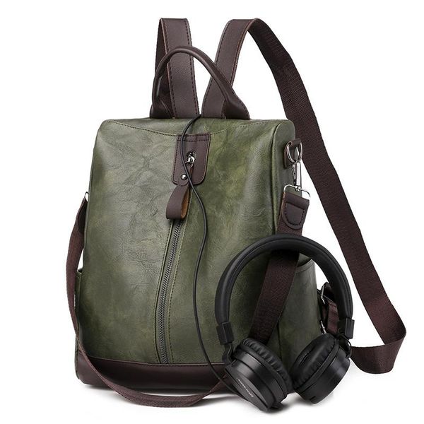 

backpack anti-theft women's cross-border retro shoulder messenger bag short trip travel factory direct