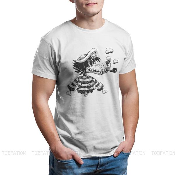 

men's t-shirts nu pogodi well just you wait hare cartoon original tshirts the wolf print t shirt trend size s-6xl, White;black