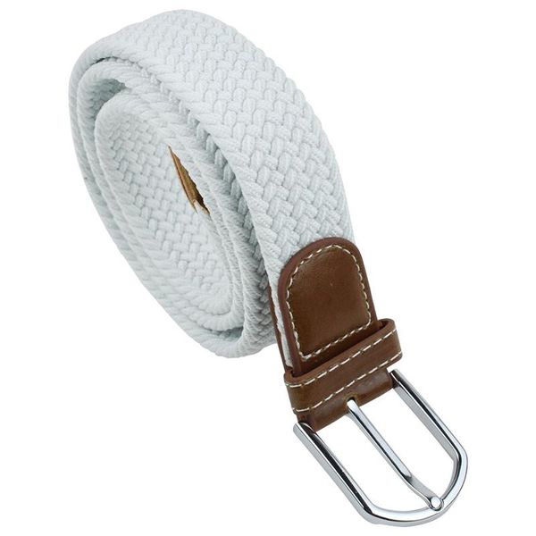 

braided elastic stretch rubber string belt (white,brown head), Black;brown