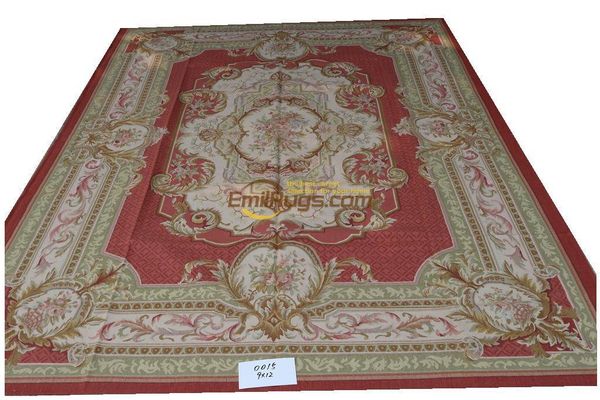 

carpets wool aubusson rugs room en 274cmx366cm 9 'x 12' 0015gc156aubyg6