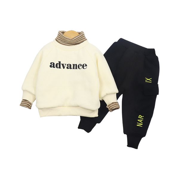 

fashion letter pants active suits childrens clothing sets two-piece boys clothes cotton coat toddler boys clothes outfit, White