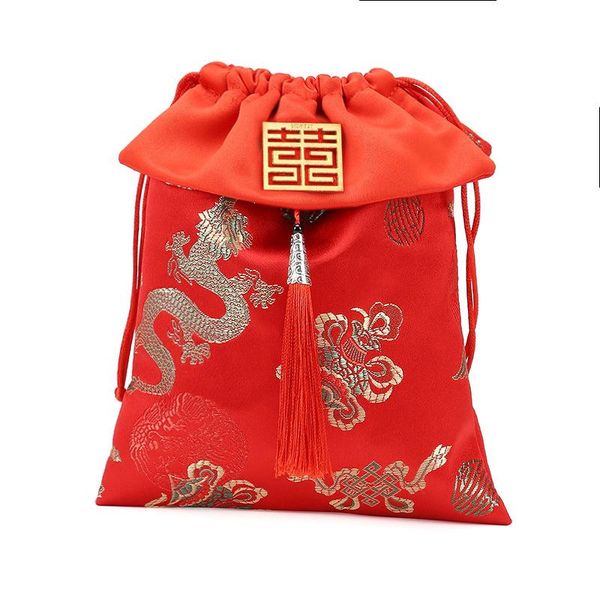 

gift wrap marriage wedding candy bag brocade silk creative personality box lucky bag, 10 pcs