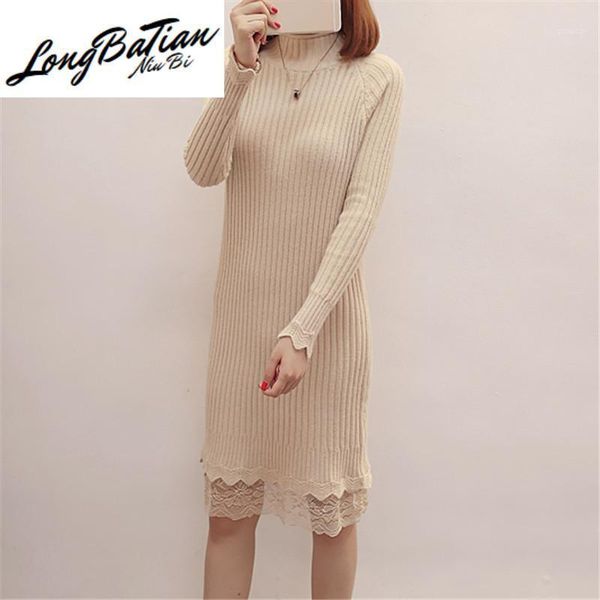 

women's sweaters autumn long pullover 2021 plus size black lace knitwear female knitted sweater coat women harajuku jumper, White;black