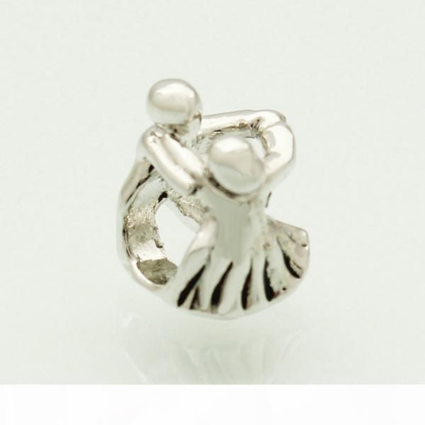 

metal slide bead music dancing lucky european charm spacer fit pandora bracelet, Black