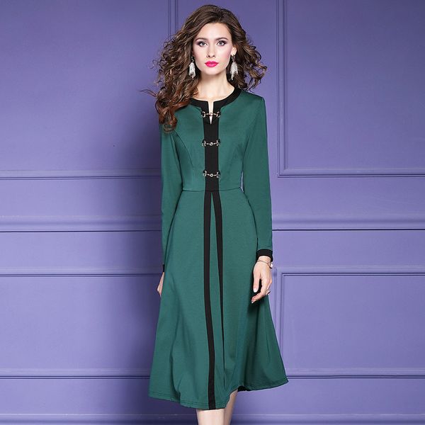 

dressed embroidery 3xl 2021 new spring western femininity style female vintage lady party big sleeve full dress club long 3wjr, Black;gray