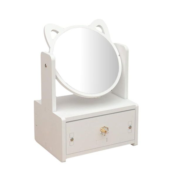 

mirrors 1pc cosmetics mirror makeup with storage shelf white