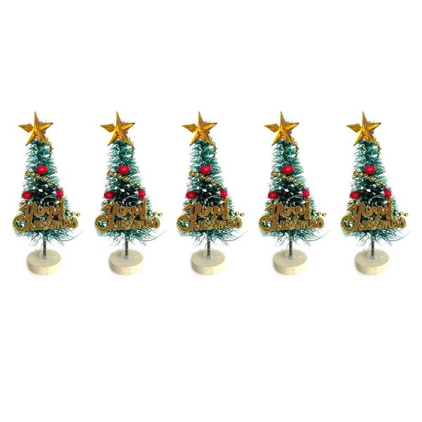 

decorative objects & figurines 5pcs miniature christmas tree decorations mini pine trees diy crafts