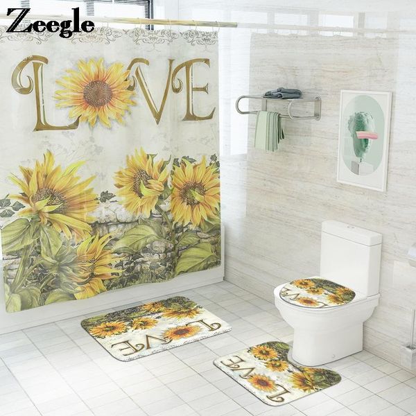 

bath mats scenic floral bathroom mat absorbent non-slip floor rug toilet carpet rugs foot with shower curtain suit