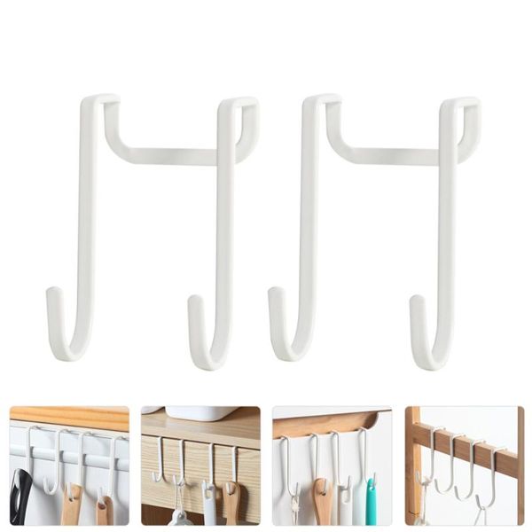 

hooks & rails 2 pcs iron door sturdy cupboard coat hanging storage