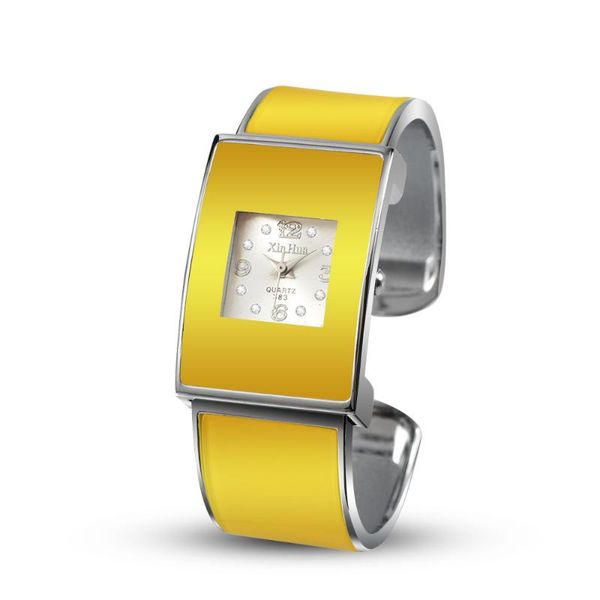 

wristwatches 2021 fashion bangle watch xinhua women watches stainless steel bracelet rhinestone designer unique female clock, Slivery;brown