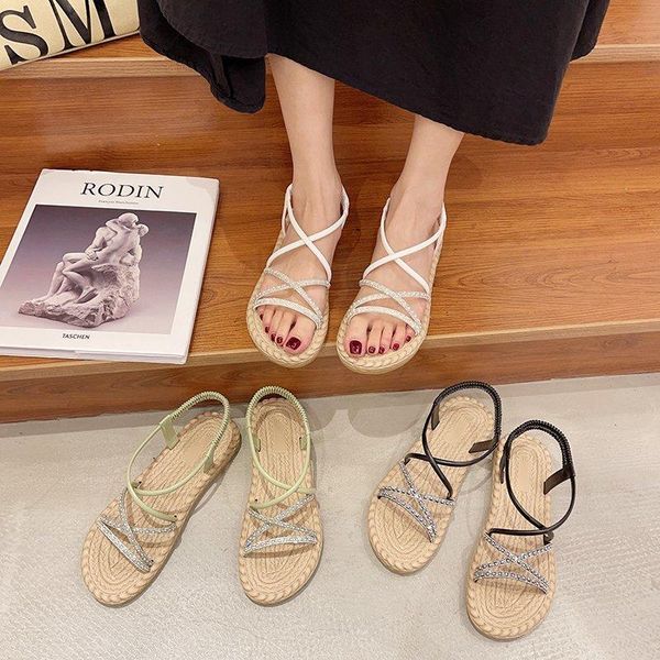 

sandals 2021 shoes ladies casual light women gladiator beach flat with, Black