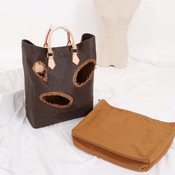 

classic style women tote bag personality hollow lady casual handbag large capacity outdoor travel storage bag
