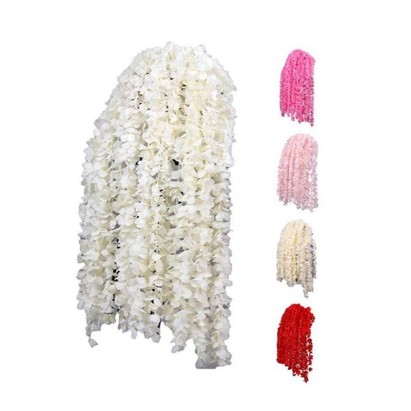 

decorative flowers & wreaths 10pcs artificial flower vine hanging simulation fabric colorful faux for wedding home decor plants wholesale