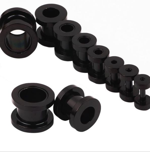

plugs & tunnels jewelry100pcs/lot mix 2-10mm stainless steel screw black ear plug flesh tunnel piercing body jewelry drop delivery 2021 vigy, Silver