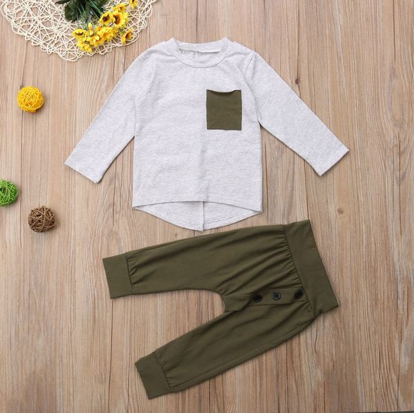 

fall winter toddler kids baby boys clothes sets 3d dinosaur printed cotton t-shirt pants outfits 6 month - 5 years, White