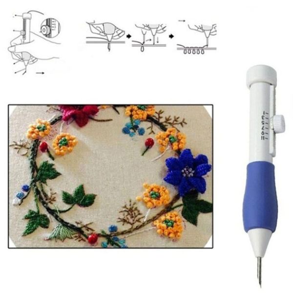 

sewing notions & tools accessories diy needle punch interchangeable pen set magic crafts tool embroidery for stitching, Black