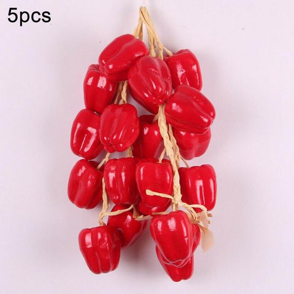 

5pcs about 50cm length artificial fruits/vegetables chili strings kindergarten farm hanging decor props pgraphy pstudio