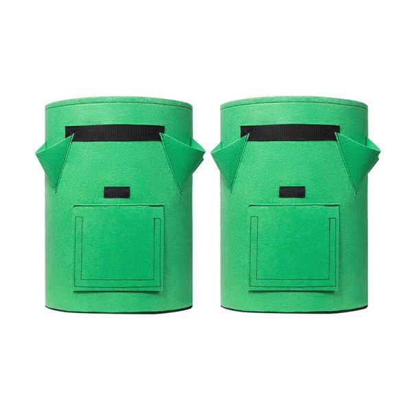 

planters & pots 2pcs with handle potato grow bags fruit vegetables greenhouse garden planting non woven fabric thickened tomato garlic