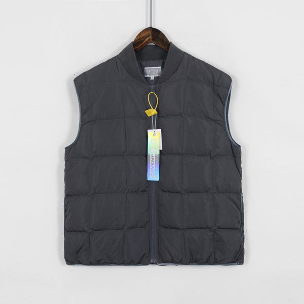 

2021 new 2021ss sleeveless cavempt white duck down vest warm er zipper jacket men women padded slim chic outwear clothes inside tag pibc, Black