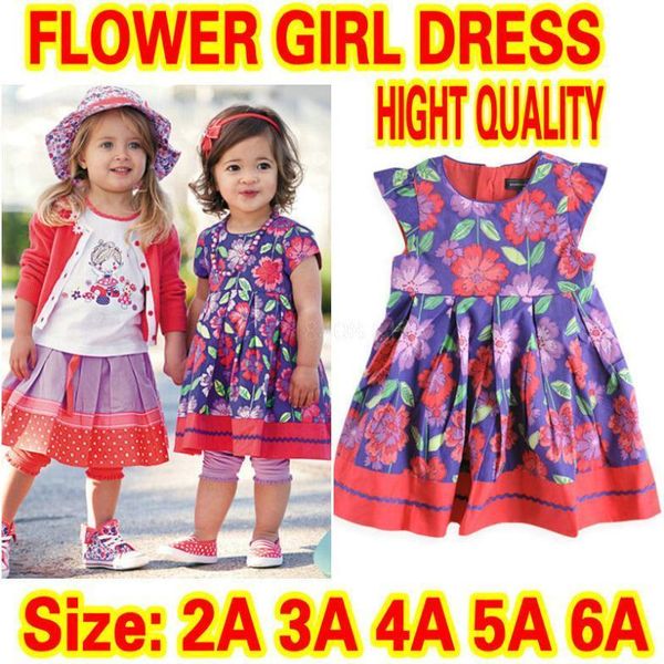 

girl's dresses retail girl fashion 2021 100% cotton baby dress floral children clothing wedding, Red;yellow