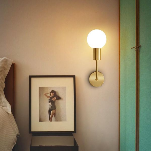 

wall lamp modern led sconce gold copper for dining room aisle corridor surface mount loft bedside bedroom luminaire home fixtures