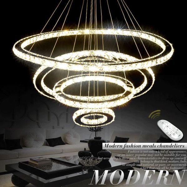 

pendant lamps modern chandelier k9 crystal 100cm oval ring led lamp stainless steel ceiling hanging light fixtures remmote for living room