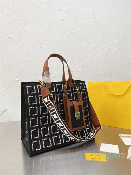 

shopping bag 2-piece set large capacity canvas tote bag