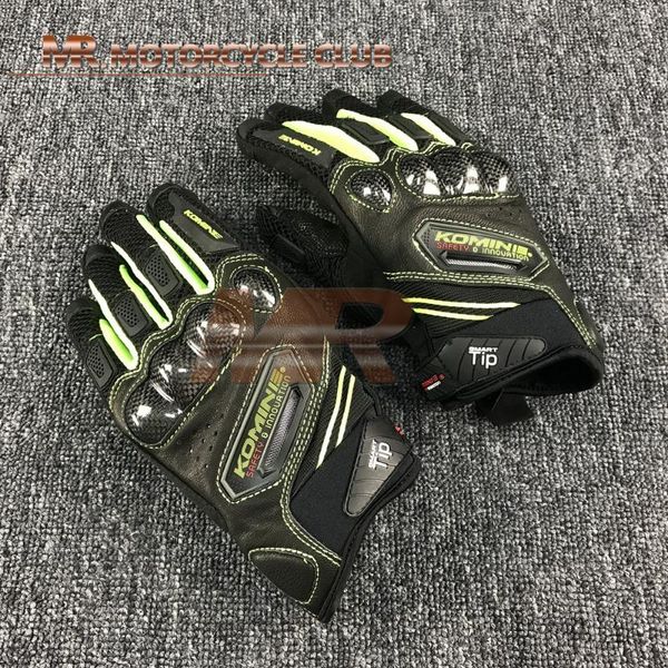 

sports gloves guantes de cuero para moto komine gk-167, Black