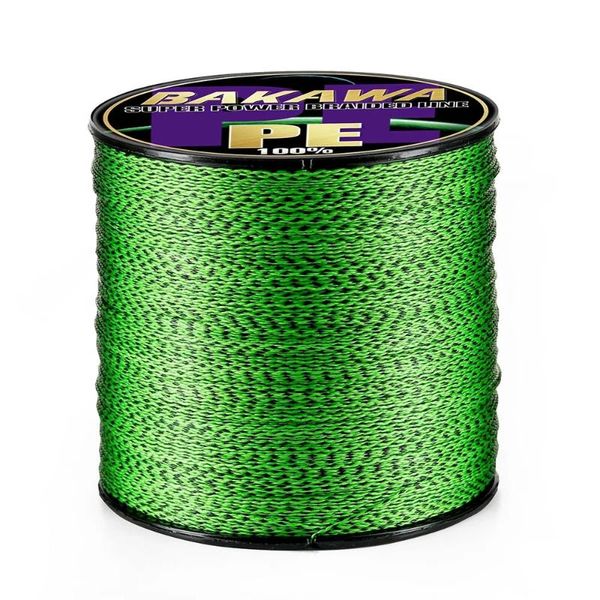 

braid line bakawa fishing 4 strands super strong spotted 300m 500m 100% pe lake multifilament wire woven thread