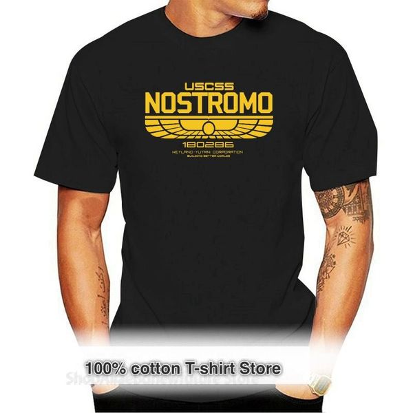 T-shirt da uomo 2021 Arrivi USCSS Nostromo 180286 Nave Logo T-shirt da uomo Film Sci Fi Ripley Divertente Regalo fantastico Presente