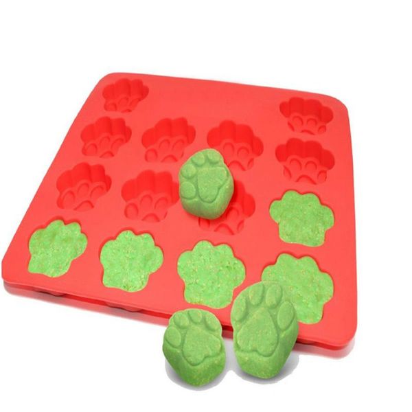 1 Stück Keksherstellungsform Hundeknochen Fischknochen Hundefußabdrücke Sichere Silikon-Kuchenform