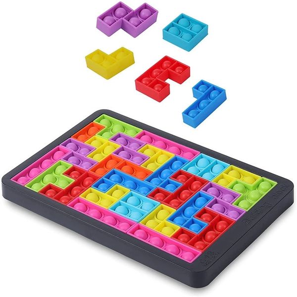 

dhl push bubble tetris puzzle fidget toys squishy pad decompression toy for children adults antistress reliver