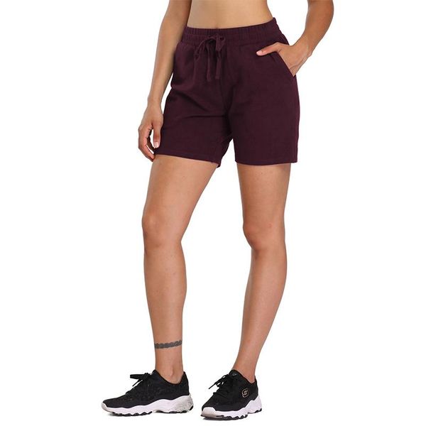 

running shorts women yoga active lounge bermuda jogger pockets sports jogging fitness sport gyms female short pants, Black;blue