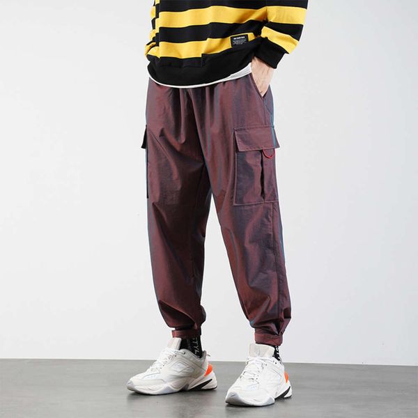 

autumn 2021 new functional leggings men's loose leisure chameleon pants, Black