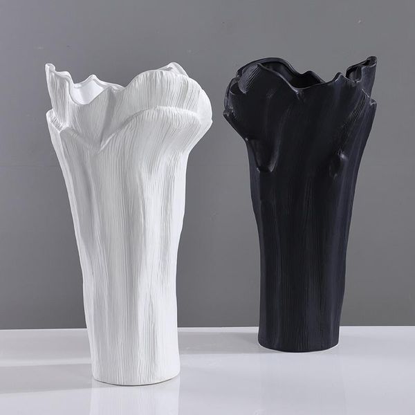 

decorative objects & figurines creative nordic black and white tree trunk ceramic flower ware minimalist grain decorations for home