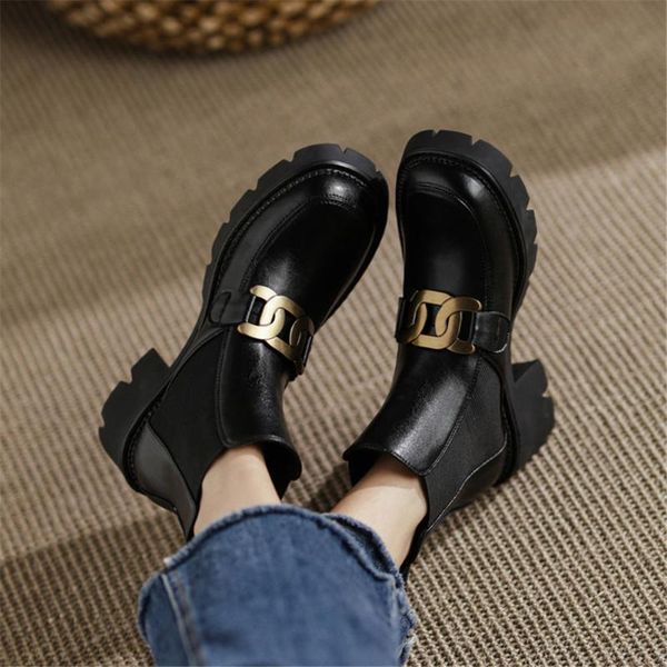 

boots sarairis slip-on round toe square heel metal decoration fashion leisure versatile modern women shoes, Black