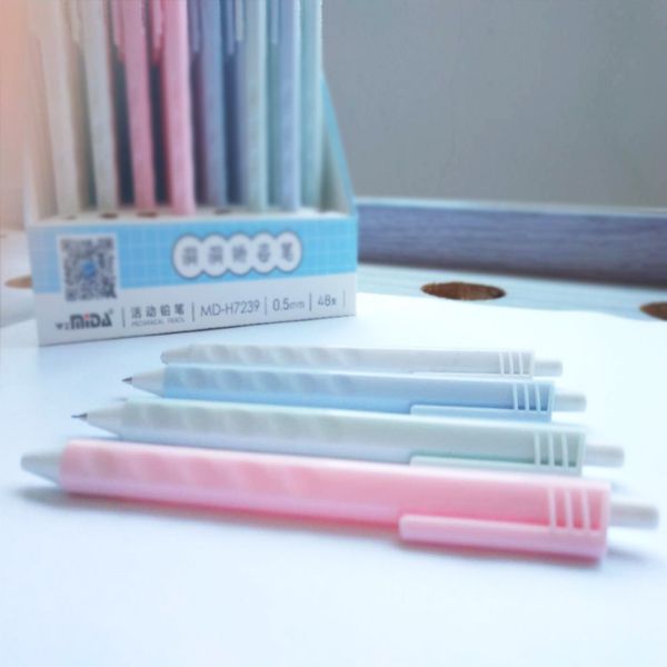 

industry pen solid color simple automatic pencil 0.5/0.7mm triangular pole hole activity for primary school students
