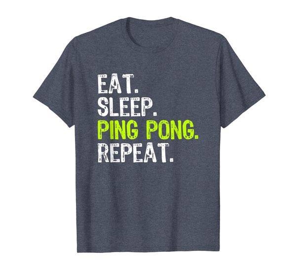

eat sleep ping pong table tennis player funny gift t-shirt, White;black