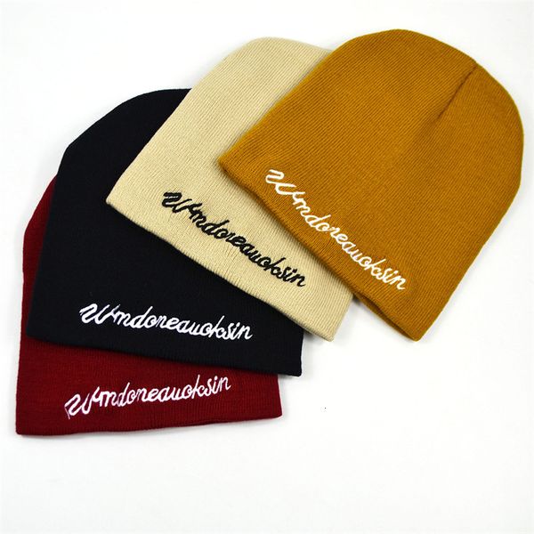 

girl cute woollen letter hat hip hop winter hat, Black;white