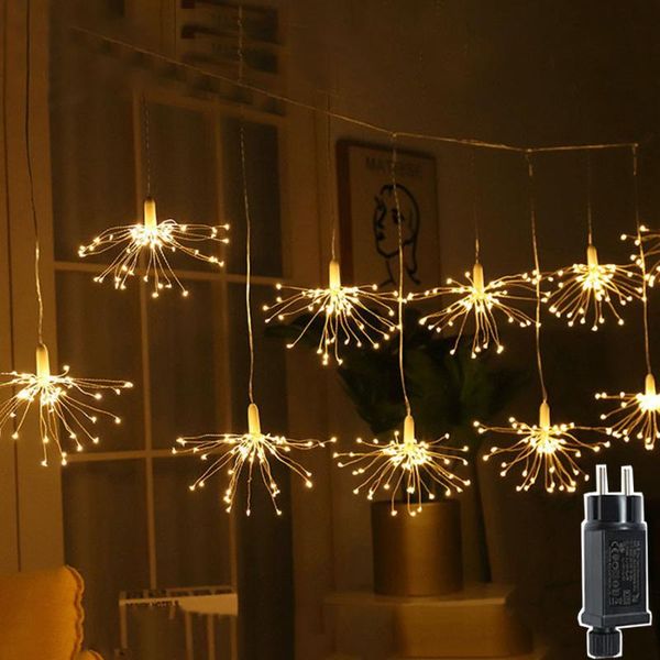 

strings 5/10pcs hanging starburst firework lights diy string lightcopper wire christmas fairy light for garden backyard wedding